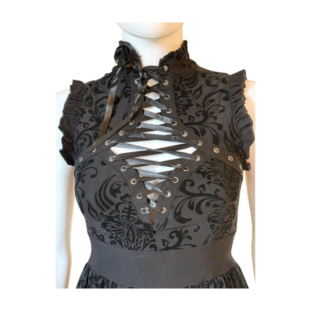 Killstar Gothic Lace-Up Mini Dress – XS – Like New - Picture 4 of 9